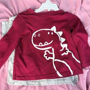 Garanimals Berry Long-Sleeve Dino Graphic Tee